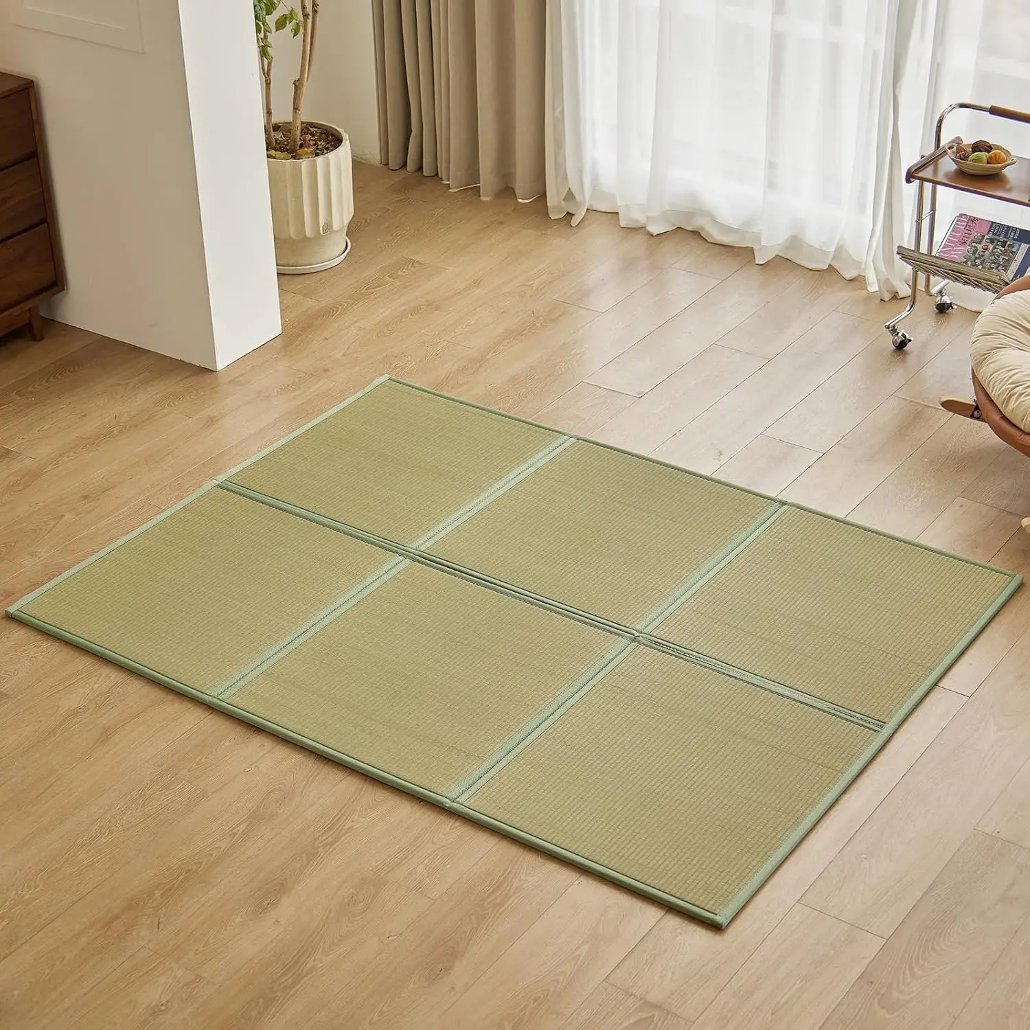 Tatami Mat Rush - Natural Rush Grass Floor Tatami Mat,Queen,