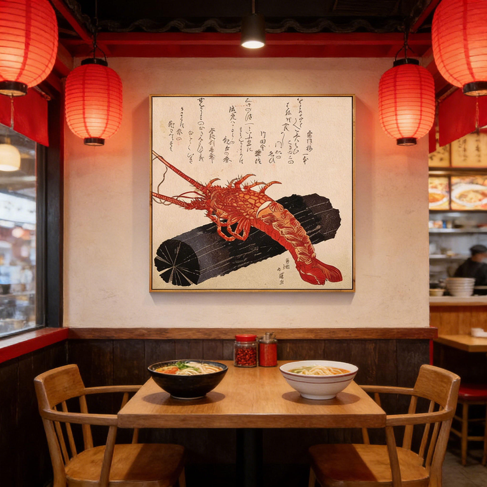 Japanese Ukiyo-e Style Lobster - Japanese Restaurant Lifestyle ulasan dan harga