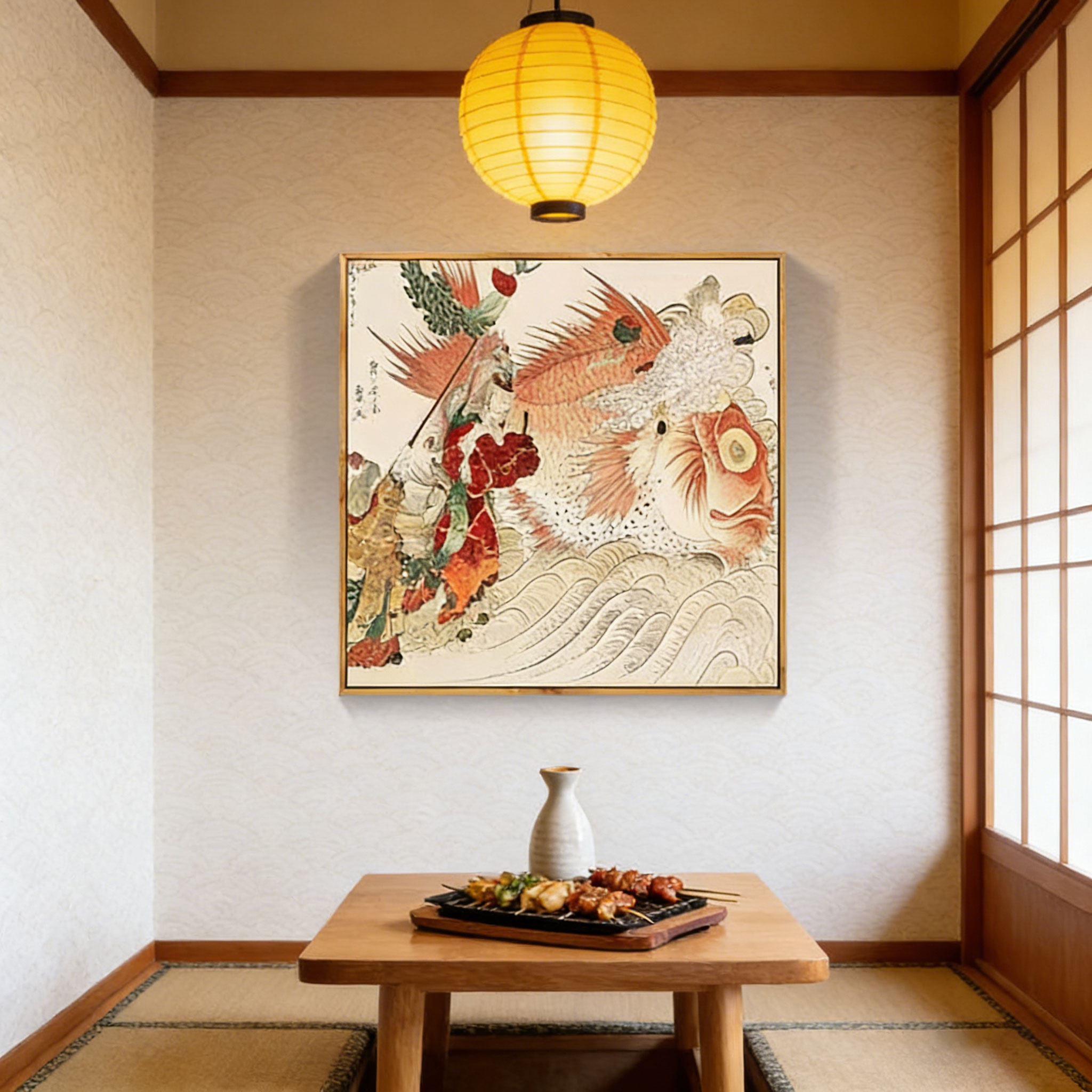 Japanese Ukiyo-e Style Lobster - Japanese Restaurant Lifestyle ulasan dan harga